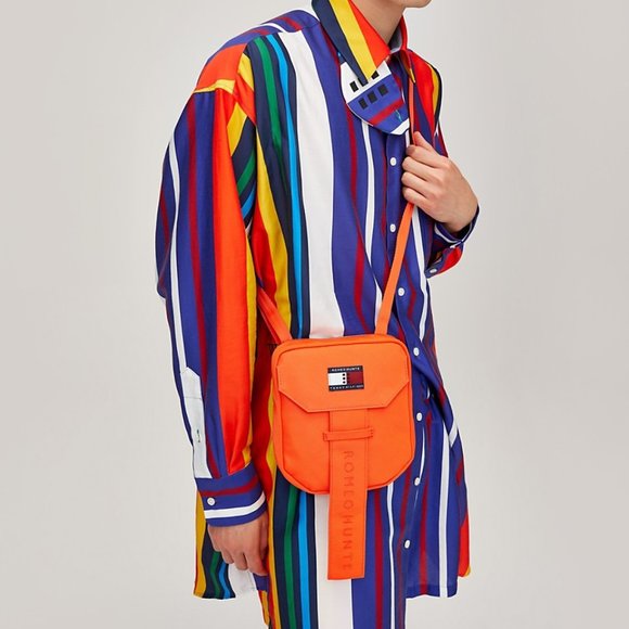 Tommy Hilfiger TOMMYXROMEO Tactical Vest in Neon Orange Size Small - Picture 3 of 16